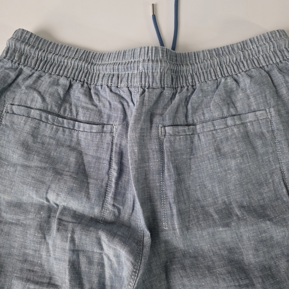 Athleta Retreat Linen Jogger Pants-Chambray Blue-Size 12 Petite 100% Linen - Picture 13 of 14